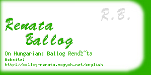 renata ballog business card